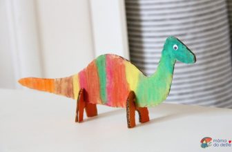 3D dinosaurus k vybarvení: PDF zdarma(tvoření pro děti)