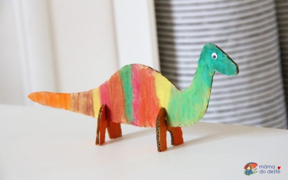 3D dinosaurus k vybarvení: PDF zdarma(tvoření pro děti)