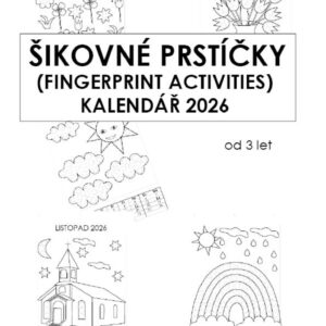 KALENDÁŘ 2026 (A4) Šikovné prstíčky + Omalovánky zdarma PDF