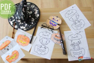 PDF ZDARMA: DIY Halloweenská interaktivní omalovánka pro děti