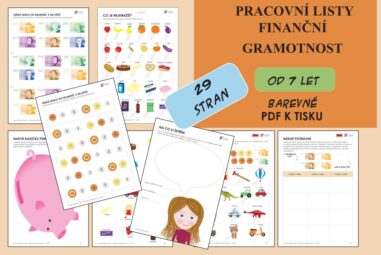 Finanční gramotnost: Pracovní listy pro děti od 7 do 10 let (barevné v PDF k vytištění)