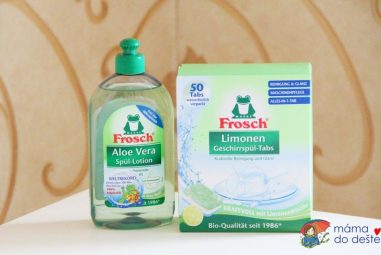 Recenze čistících prostředků Frosch EKO na nádobí Aloe vera a tablety do myčky
