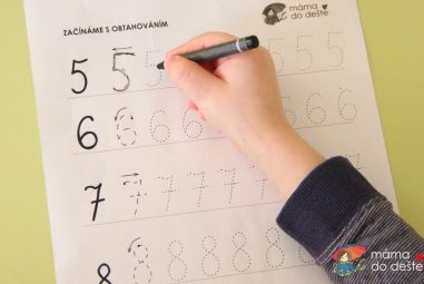 Obtahování: Čísla v PDF (grafomotorika)