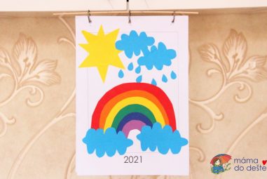 DIY nástěnný kalendář pro celou rodinu – šablona v PDF zdarma