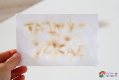 Pokus pro děti na ZŠ: Tajný vzkaz