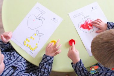 PDF ZDARMA: Šikovné prstíčky a omalovánky jablko a hruška