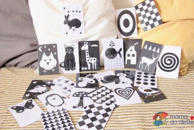 Černobílé kontrastní kartičky pro novorozence online + PDF zdarma