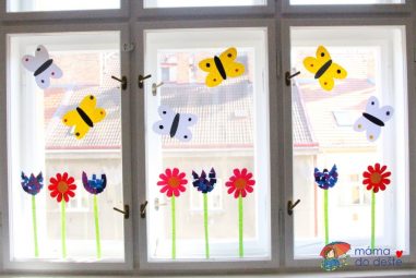 DIY Jarní dekorace na okna (od 2,5 let)