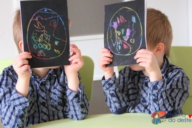 DIY vyškrabovací velikonoční přání