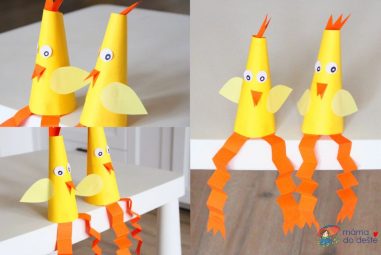 Velikonoční dekorace: Kuře z papíru